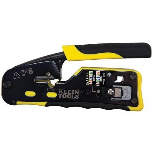 Klein Tools Pass-Thru Modular Crimper Tool (Yellow/Black)