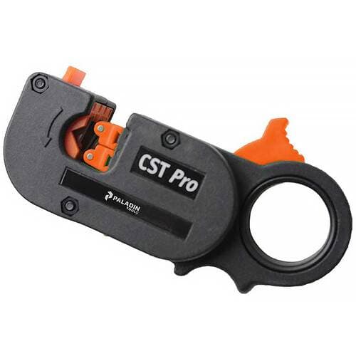 Paladin Tools CST Pro 3-Level Coaxial Cable Stripper with Orange Cassette