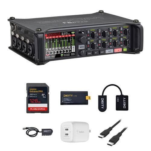 Zoom F8n Pro 8-Input / 10-Track Multitrack Field Recorder Performance Kit