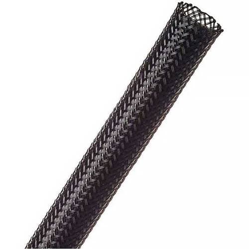 Techflex Flexo PET Cable Sleeving Wrap (0.75" Diameter, 250' Length, Black)