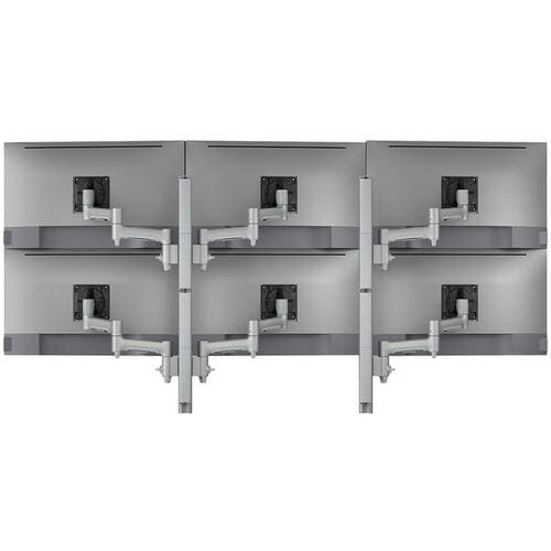 Atdec Six Monitor Desk Mount (Silver)