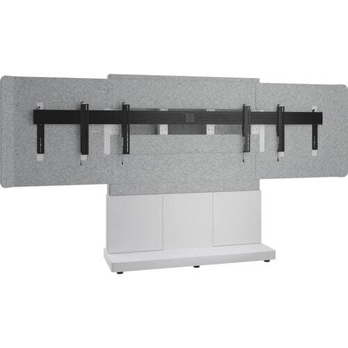 Middle Atlantic Forum Display Stand - 66"W 3-Bay 2-76x85" Displays (Light Finish)
