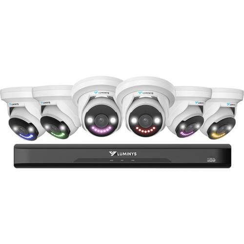 Luminys K86-8B2A4 8-Channel UHD 4K NVR with 4TB HDD &amp; 6 x 8MP LumiLightBand Turret Cameras Kit