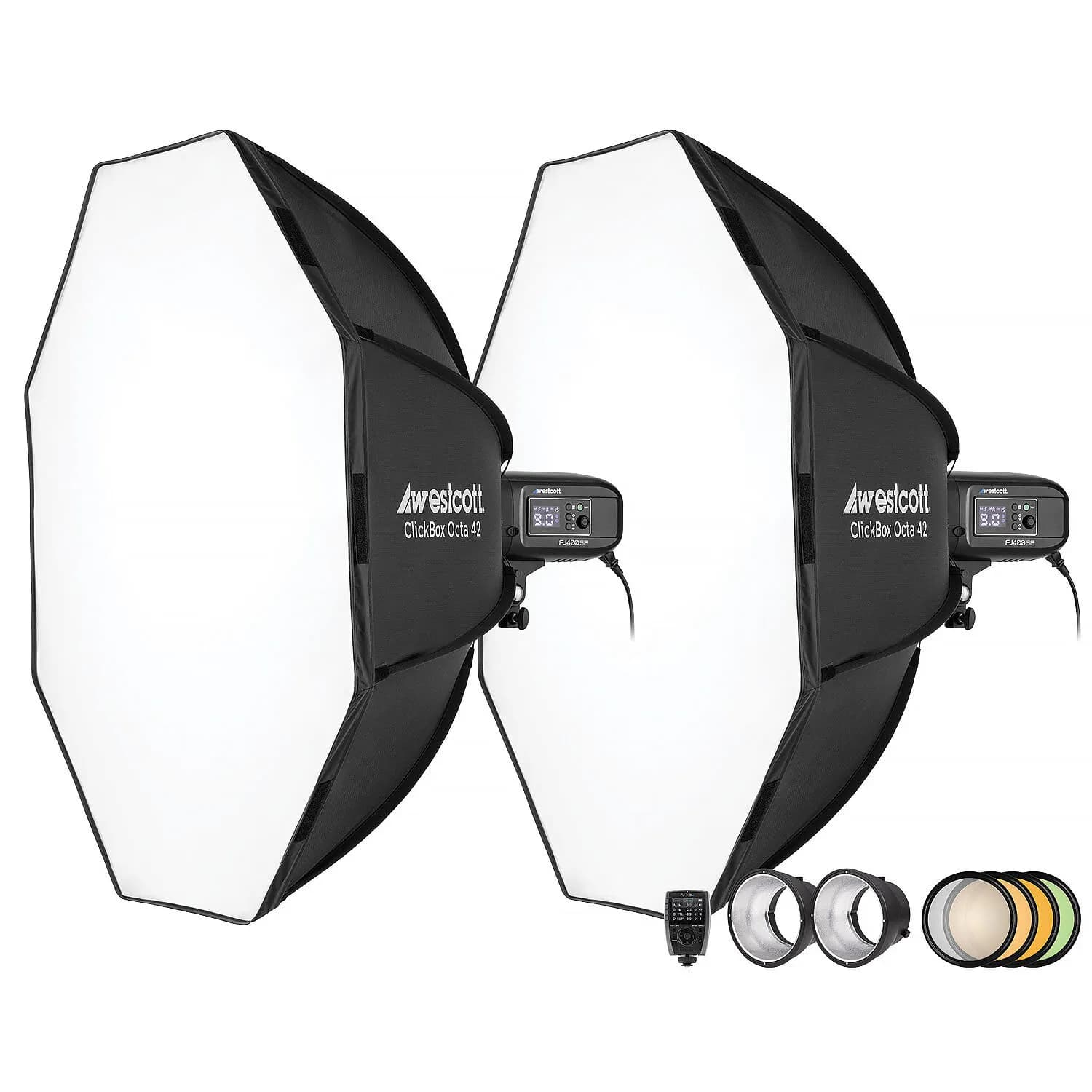 Westcott FJ400-SE 400Ws Strobe with FJ-X3 M Multi-Brand Trigger (110V, US Power Cord 2-Light Kit)