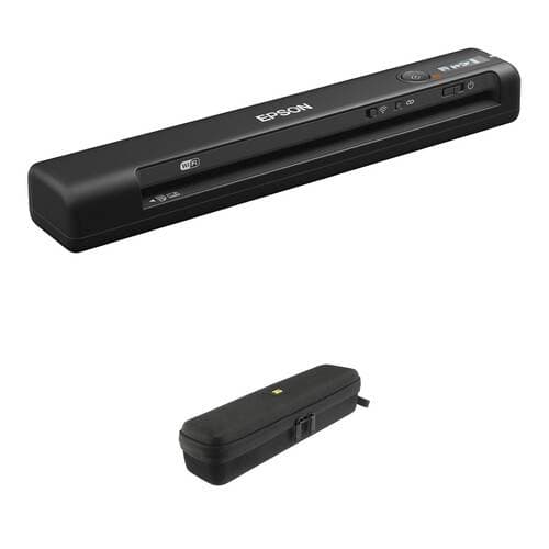 Epson Workforce ES-60W Wireless Portable Document Scanner &amp; Case Kit