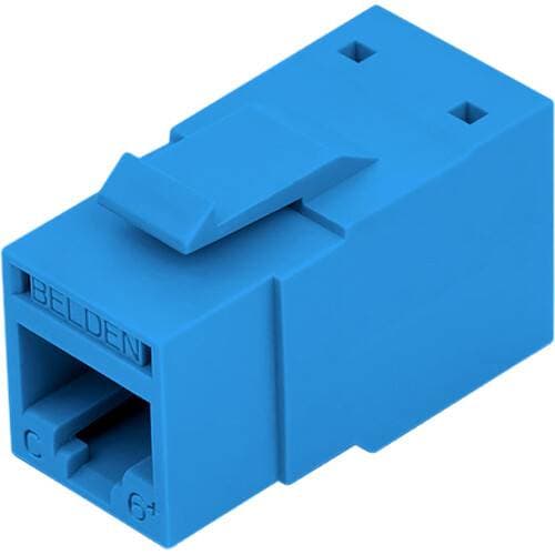 Belden REVConnect CAT6+ UTP Modular Jack (T568 A/B, Blue, 24-Pack)