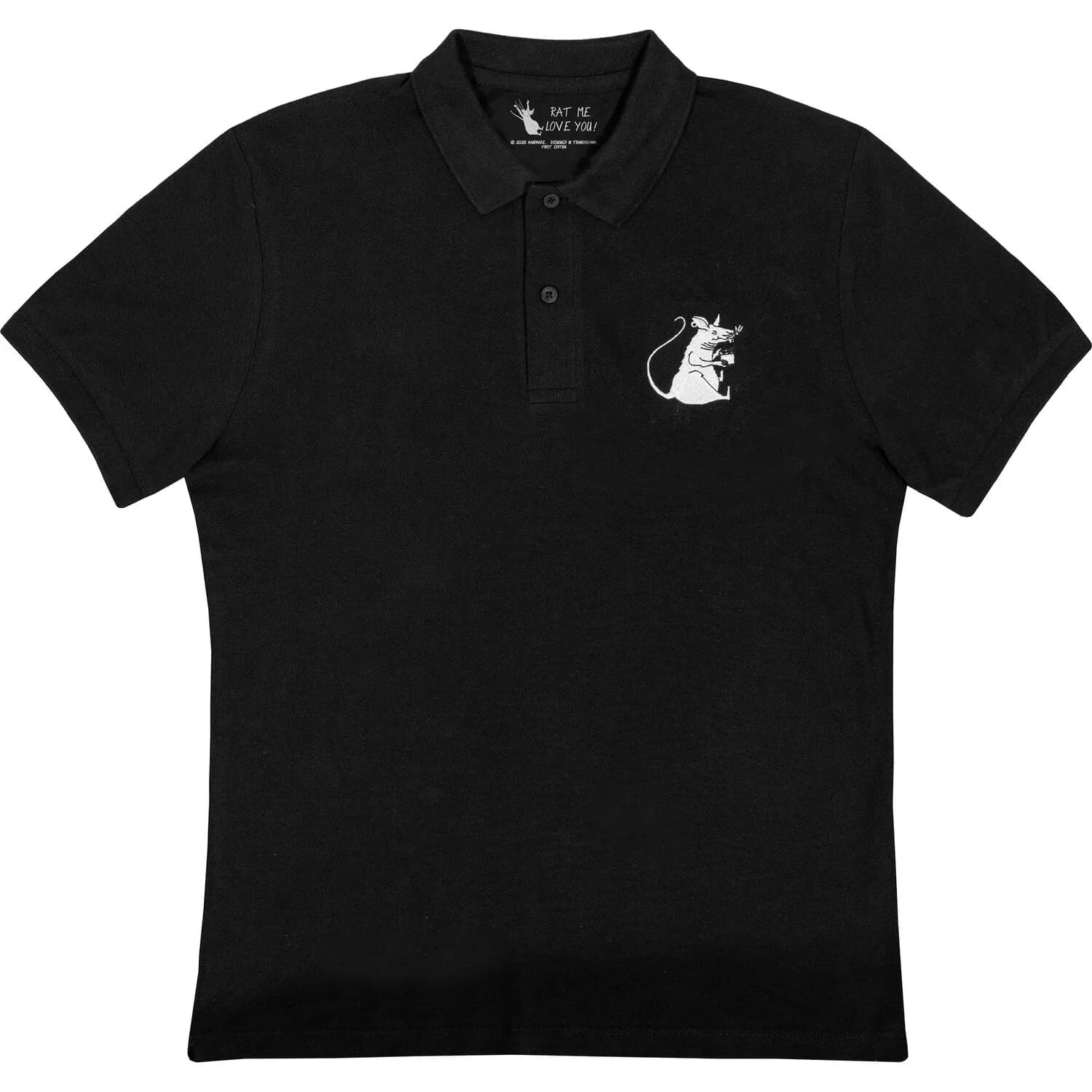 FOCUS RAT Polo Shirt (Large, Black)