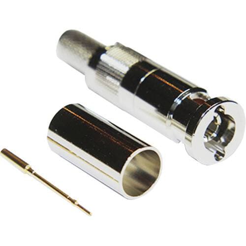 COAX Connectors Micro-BNC Straight Crimp Plug for Belden 1505A (100-Pack)