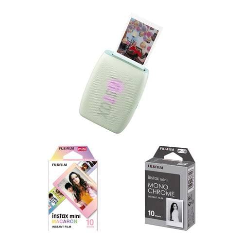 FUJIFILM instax mini Link 3 Smartphone Printer with Color &amp; Monochrome Film (Sage Green)