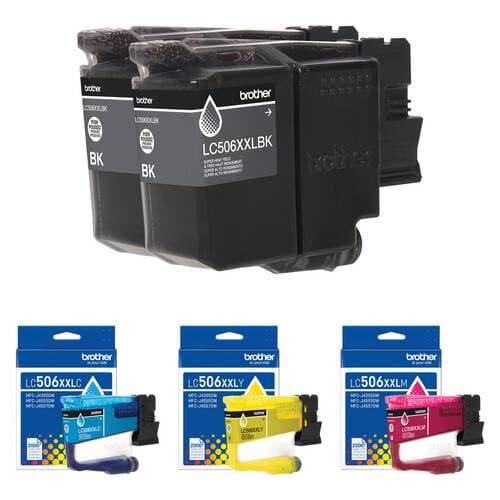 Brother LC506XXL Super High-Yield Cartridge Kit (CMY and 2 Black)