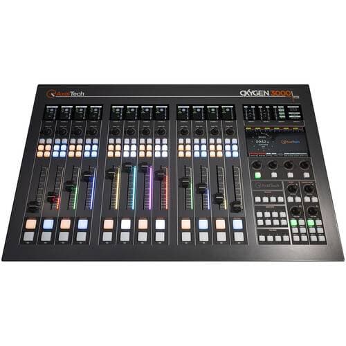 Axel Technology Oxygen 3000 Plus 12 Fader 1 Audio I/O Board Dante 32 Broadcast Mixer Console