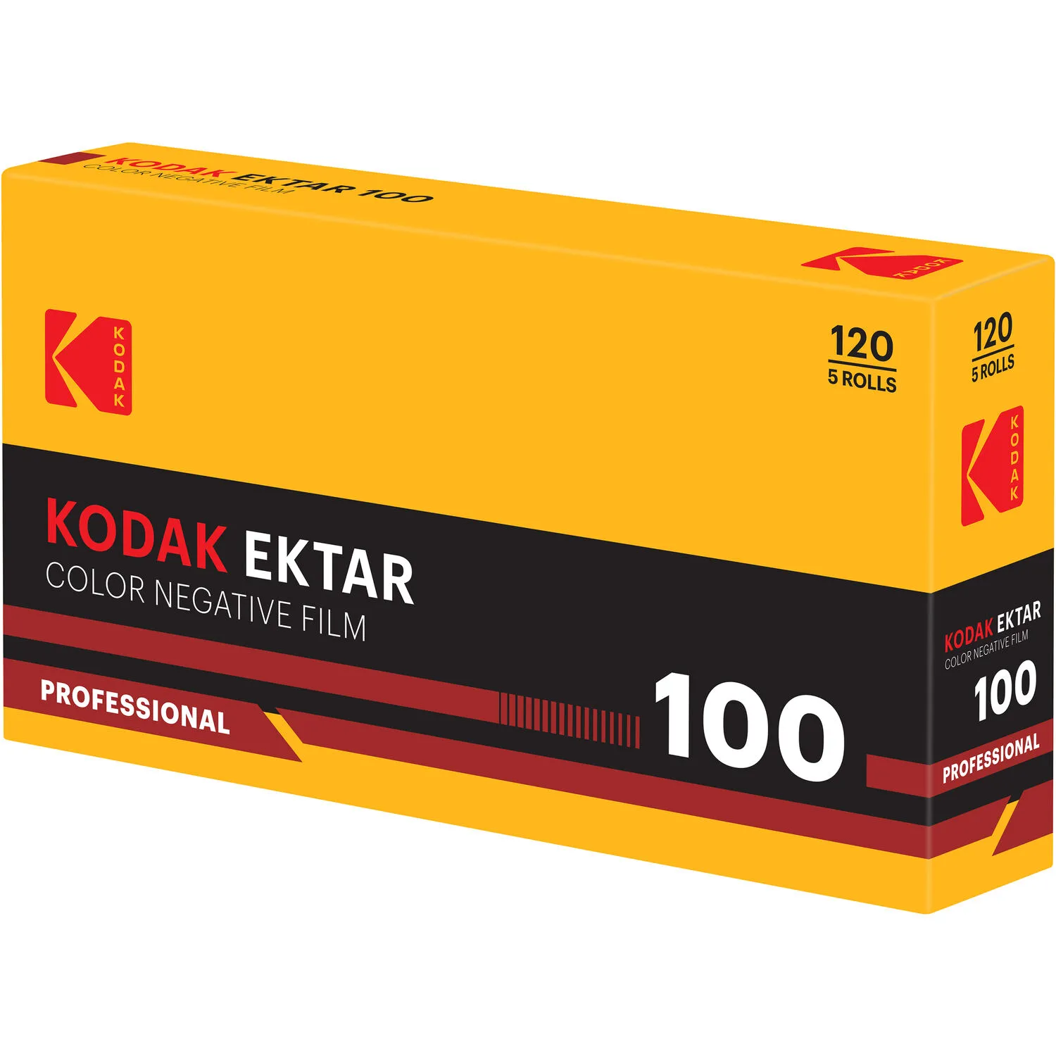 Kodak Professional Ektar 100 Color Negative Film (120 Roll Film, 5-Pack, Retro Packaging)