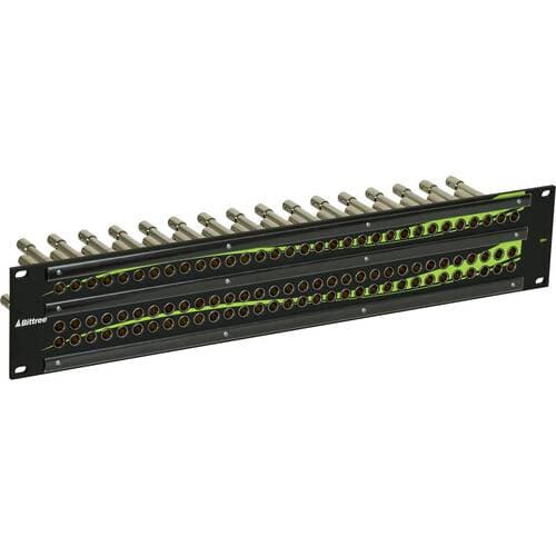 Bittree 3 x 32 96-Point 12G-SDI 8K/4K Mini-WECO Midsize Video Patchbay (2 RU)