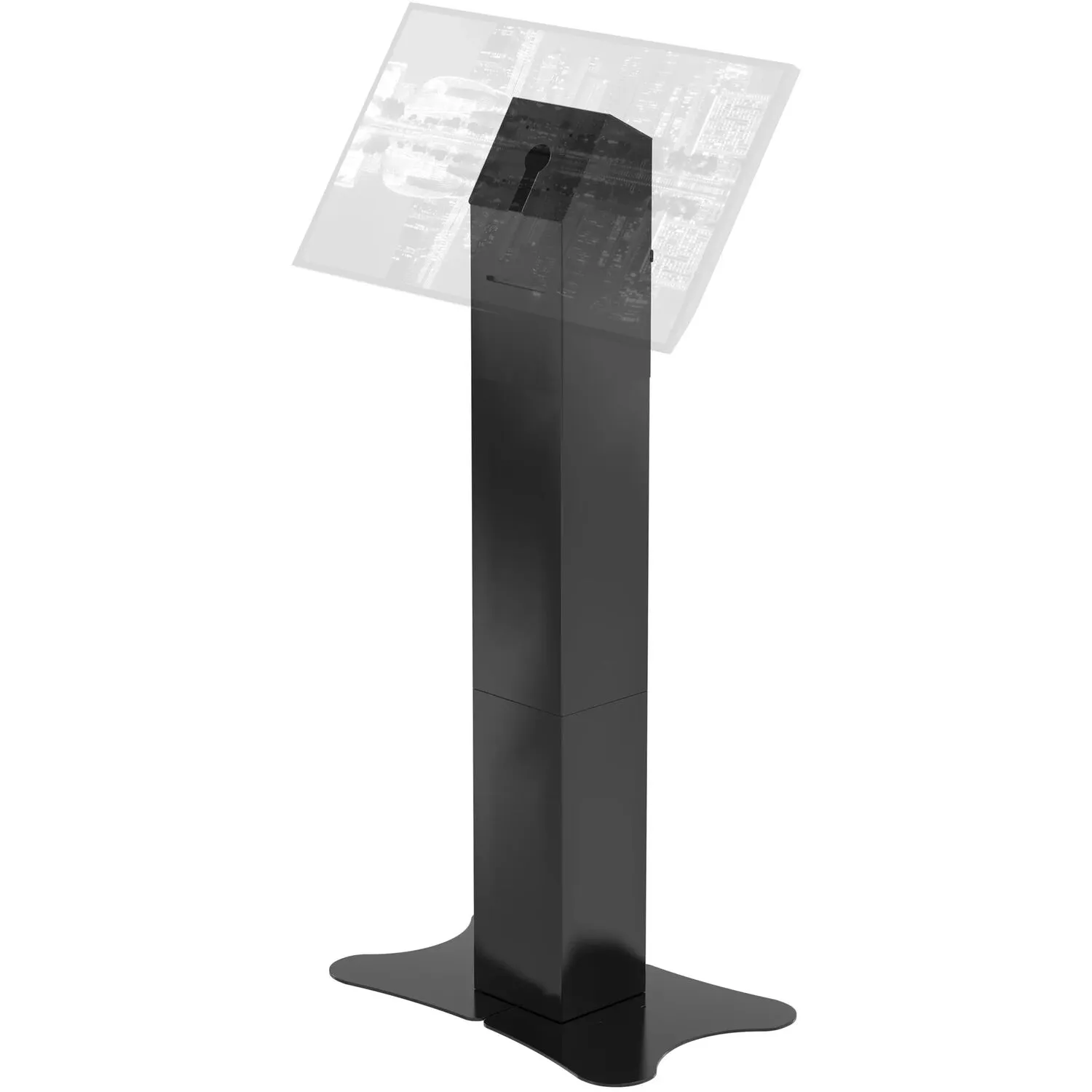 CTA Digital Premium Locking Floor Stand Kiosk with Interior Printer Storage