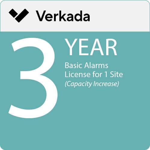 Verkada 3-Year Basic Alarms License for 1 Site (Capacity Increase)