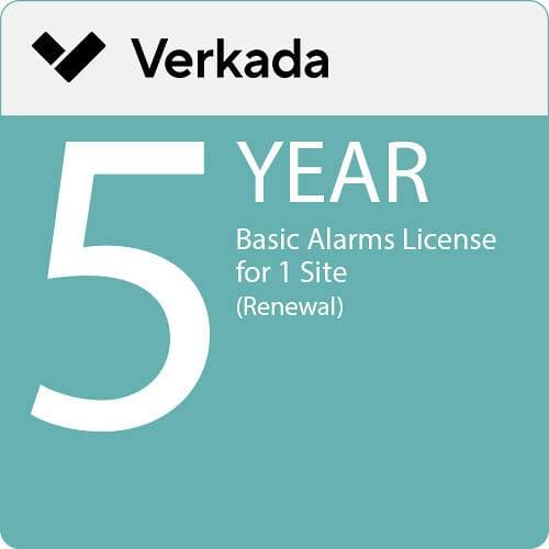 Verkada 5-Year Basic Alarms License for 1 Site (Renewal)