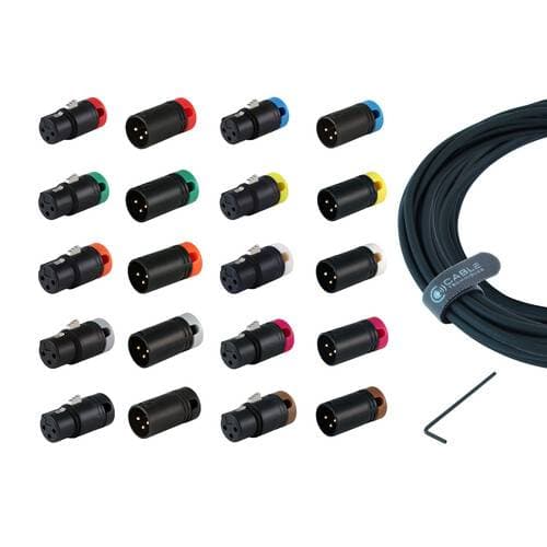Cable Techniques CT-LP-DIY-BX-10 Low-Profile XLR 3-Pin Cable DIY Set