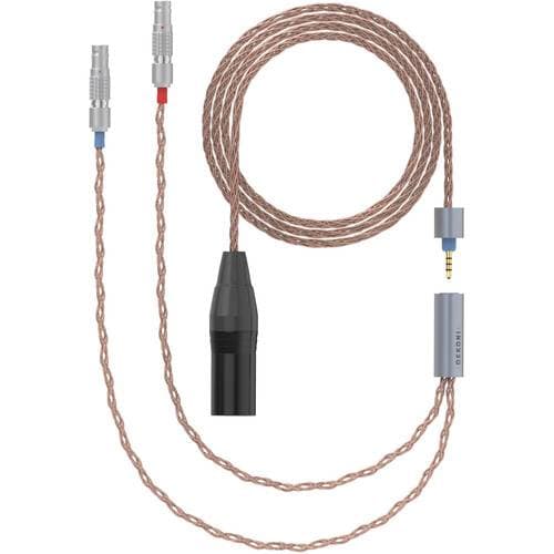 Dekoni Audio Ensemble PCUHD Copper Twist Jacket 4-Pin XLR to Dual 2-Pin LEMO Connector Modular Cable System (52")