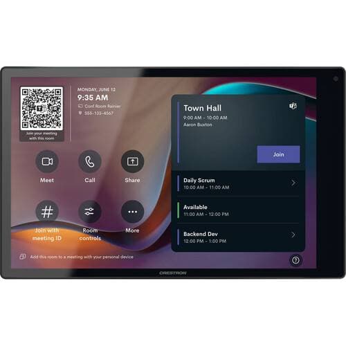 Crestron TSW-1080-UC-B 10.1" WUXGA Wall Mount Touchscreen Monitor (Unified Communication Version, Black)