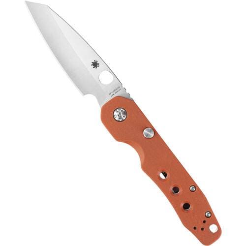 Spyderco Smock Folding Knife (Burnt Orange Handle, CPM REX 121 Tool Steel)