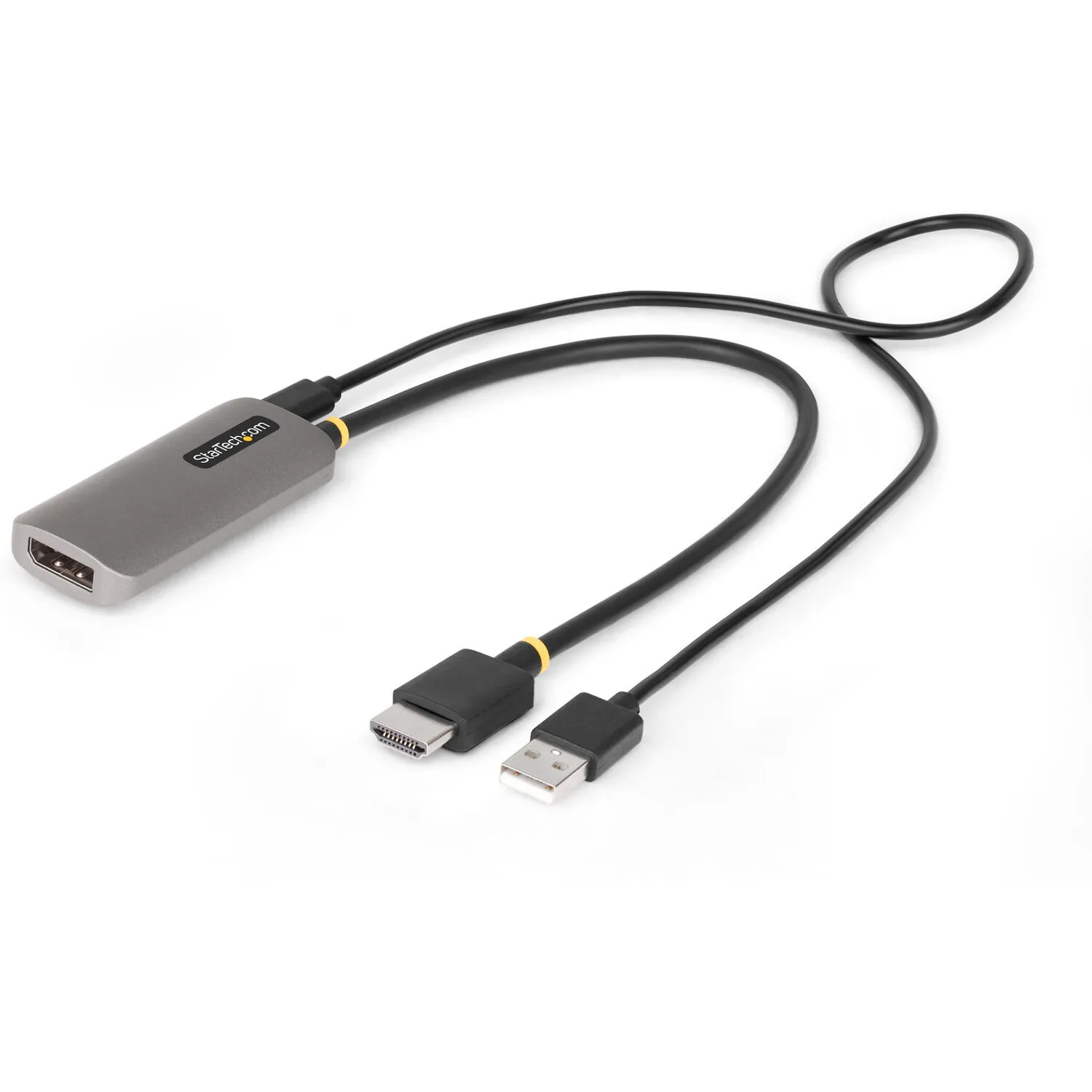 StarTech Active HDMI 2.1 to DisplayPort 1.4 Adapter Cable (1', Space Gray)