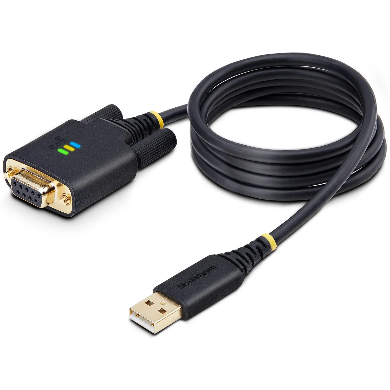 StarTech USB-A 2.0 to DB9 RS-232 Null Modem Serial Adapter Cable with DB9 Nut Set (3.3')