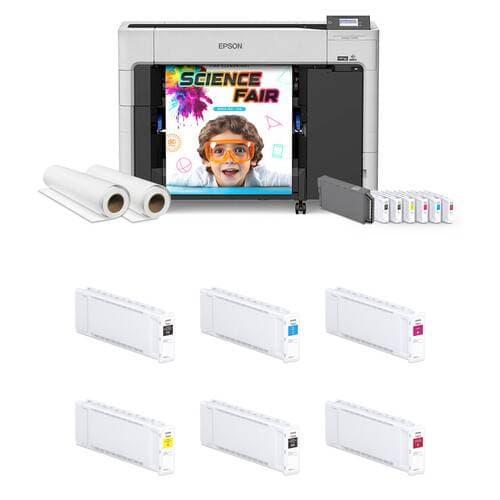 Epson SureColor T3770E Large Format CAD/Technical Printer Education Edition with T50L Ink Cartridges Kit