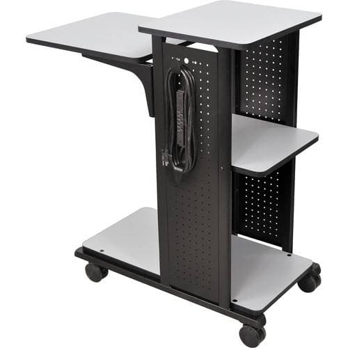 Luxor WPS4E Mobile Presentation Station - 18.25 x 38.5 x 34.5" (Black/Gray)
