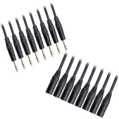 Mogami Gold 8 Channel Analog Snake Cable, 8x 1/4" TRS Male to 8x XLR Male - 15'