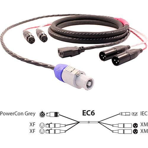 Pro Co Sound EC6 Siamese Twin AC and Audio Combo Cable (100')