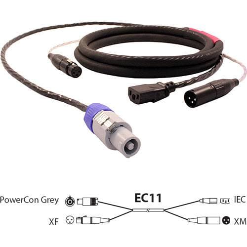 Pro Co Sound EC11 Siamese Twin AC and Audio Combo Cable (100')