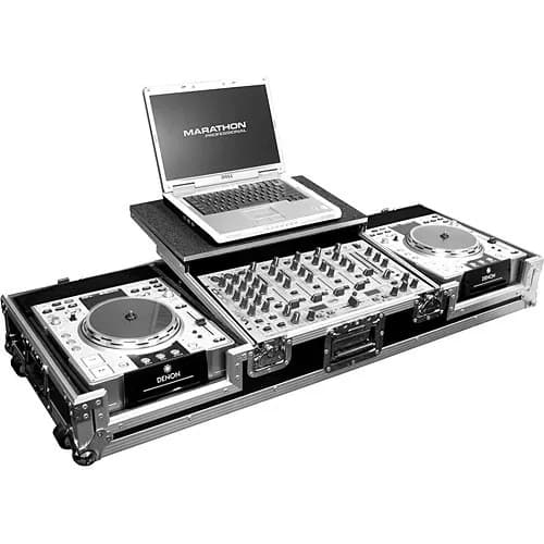 Marathon MA-DJCD19WLT 2 CD Players, 19" Mixer and 17" PC Case (Black and Chrome)