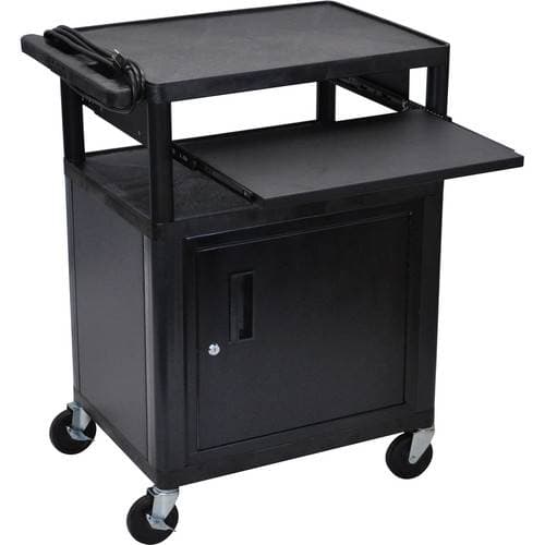 Luxor LP34CLE-B Presentation Cart with Locking Cabinet