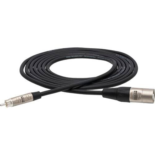 Hosa Technology HRX-010 Unbalanced RCA Male to 3-Pin XLR Male Audio Cable (10')
