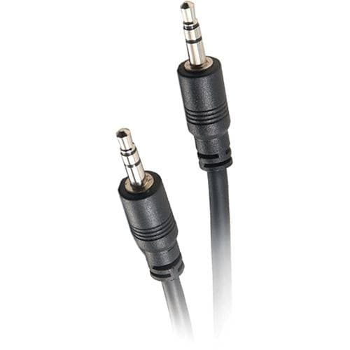 C2G 3.5mm TRS Male to 3.5mm TRS Male CMG-Rated Cable with Low Profile Connectors (Black, 75')