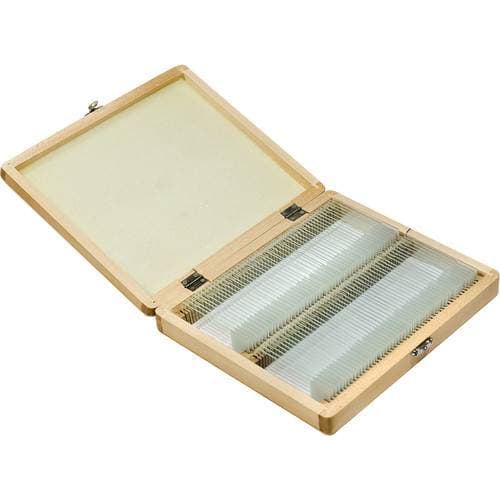 Barska Prepared Microscope Slides (100-Pack, Wooden Case)