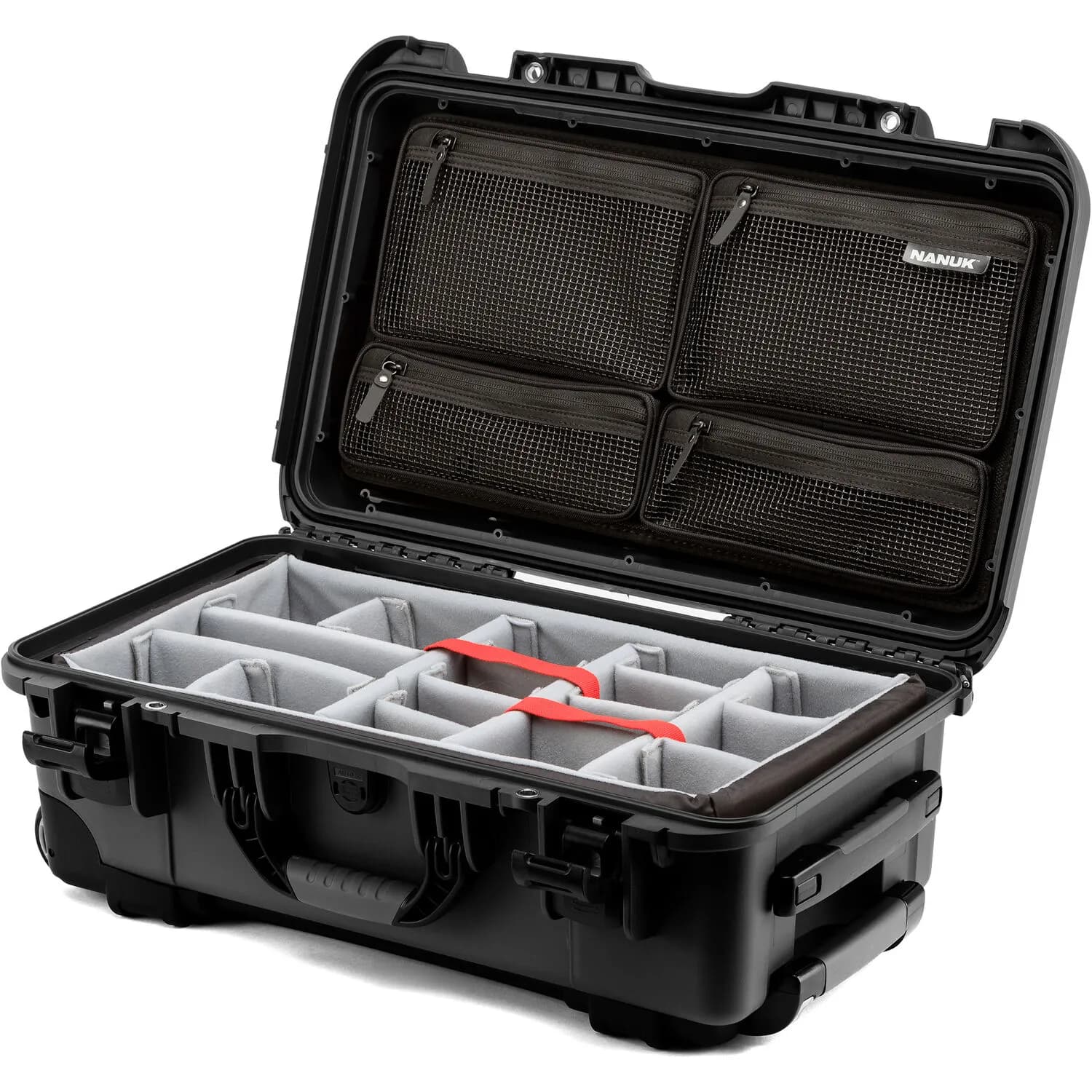 Nanuk 935 Wheeled Hard Case with Padded Dividers and Mesh Lid Organizer (Black, 28.5L)